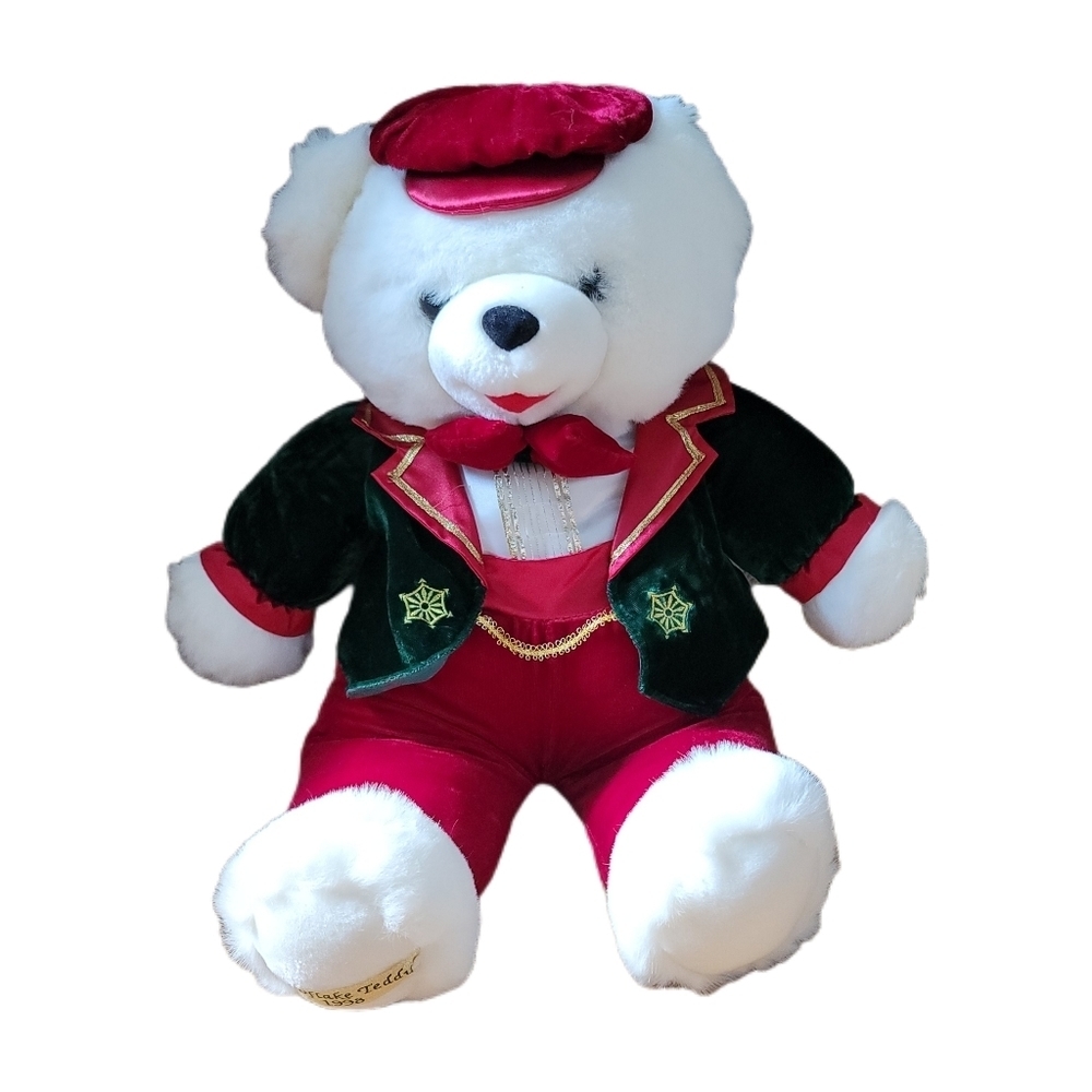 Vintage Snowflake Teddy 1998 Plush 23" Christmas Boy TB Trading Co